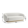 Elegantensemble Wood 3 Seater With Upholstery Non Storage Sofa In White Colour
