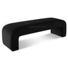 Floran Velvet 2 Seater Ottoman Bench in Black Color