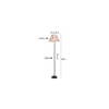 Elaine Multicolour Fabric Floor Lamp with Black Iron Base