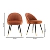 Momence Metal Accent Chair in Orange Colour