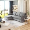 Wego 3 RHS Sofa cum Bed with Storage in Grey Colour