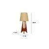 Laurent Brown Wooden Table Lamp with White Jute Lampshade