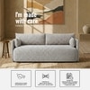 Cozychic Wood 3 Seater With Upholstery Non Storage Sofa In Grey Colour