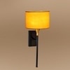 Devansh Metal Electric Wall Light in Black Colour with Yellow Shade Count of 1 Light