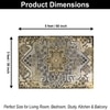 Luxe Home Polyester Stone Mosaic Carpet – (3x5 Feet, Multicolor, TPR)