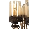 Eliante Champaign Chandelier, 8-Light, Mild Steel And Glass
