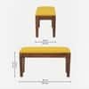 Arbor 4 Seater Dining Set with Cushioned Bench in Yellow Colour
