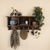 Ambrosia Wooden Wall Shelf Organiser With Key Holders