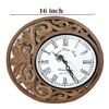 Side Engineered Wood Moon Clock in Brown Colour