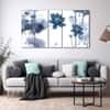 The Castle Decor Lotus Wall Painting Wooden Framed 27x48 Inch (Style 2)