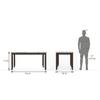 Matteo Stone 6 Seater Dining Table In Dark Walnut Finish