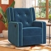 Irene One Seater Rocker Swivel Recliner in Night Blue Velvet Colour
