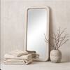 The Artment Unbreakable Beige Square Puff Floor Mirror (170 x 70) cm