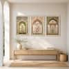The Castle Decor Mughal Arch Floral Wall Art Set of 3 11x17 Inch