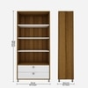 Lasker Bookcase Exotic Teak And Frosty White