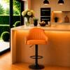 Doe Buck Faux Leather Adjustable Bar Stool in Tan Colour