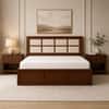 Eshaan Solid Wood Compact King Bed Box Storage Provincial Teak Finish Mattress 72 x 72 Inches