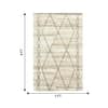 Jaipur Rugs Geometric Polyester 5x8 Feet White And Dark Brown Hand Knotted Rug Carpet