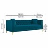 Haruko Fabric Sofa - Blue