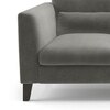 Lewis 2 Seater Fabric Sofa in Ash Grey Velvet Colour