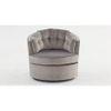 Marius Swivel Solid Wood Round Chair in Grey Colour