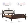 Regal Shesham Solid Wood Queen Size Bed Non Storage Bed In Provincia Teak Finish