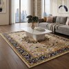 Presto Cream Traditional Hand Tufted Wool Carpet 6X9 Feet