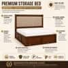 Tarang Solid Wood Compact Queen Bed Box Storage Provincial Teak Finish Mattress 60 x 72 Inches