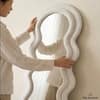 The Artment Beige Ripple Edge Unbreakable Floor Mirror For Home (160 X 60 CM)