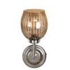 Devansh Steel Electric Wall Light in Steel Colour with Lavender Shade Count of 1 Light