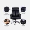 Endeavour High Back Leatherette Office Chair In Black Colour