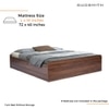 Maverick Engineered Wood Mid Bed Without Head Board in Columbian Walnut Finish