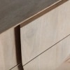 Zen Solid Mango Wood Sideboard with 3 Door in White Wash Finish