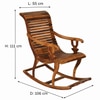 Rajasthani Solid Wood Rocking Chair in Teak Colour