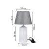 Luxury Matte Charcoal Grey Table Lamp Grey Base