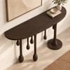 Lava Solid Sheesham Wood Console In Walnut Finish
