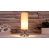 off-white cotton table lamp with Steel Base -41