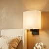 Eliante Modern Wall Lights Mild Steel & Glass Material Satin Nickel & White Finish
