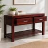 Elder Sheesham Wood Contemporary Console Table in Dark Walnut Finish