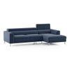 Chelsea Right Aligned 3 Seater Sectional Fabric Sofa (Lapis Blue)