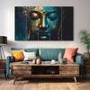 The Castle Decor Lord Buddha Meditation Wall Art Framed Painting 27x48 Inch (Style 13)