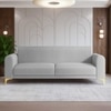 Veniza Velvet 3 Seater Sofa In Grey Colour