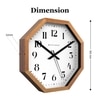 Octagonal Wooden Wall Clock with Warm Natural Frame