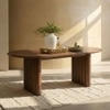 Acquis Engineered Wood 6 Seater Dining Table in Brown Finish