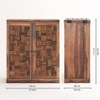 Calipo Sheesham Wood Bar Cabinet in Provincial Teak Finish