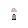 Emelia Multicolor cotton Glass Table lamp with Iron Base