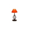 Jocelyn Orange cotton Table lamp with Iron Base