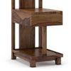 Barrow Solid Wood Bedside Table in Teak Finish