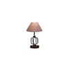 Everlee Grey cotton Table lamp with Iron Base