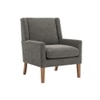 Leston Boucle Fabric Lounge Chair in Grey Colour